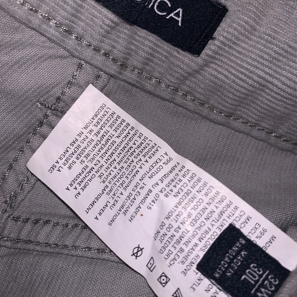 NWT Mens gray Nautica thin chords. 32w x 30L. - Picture 7 of 7